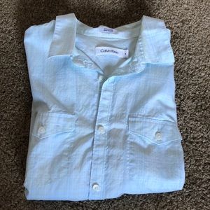 CALVIN KLEIN Short Sleeve Button down